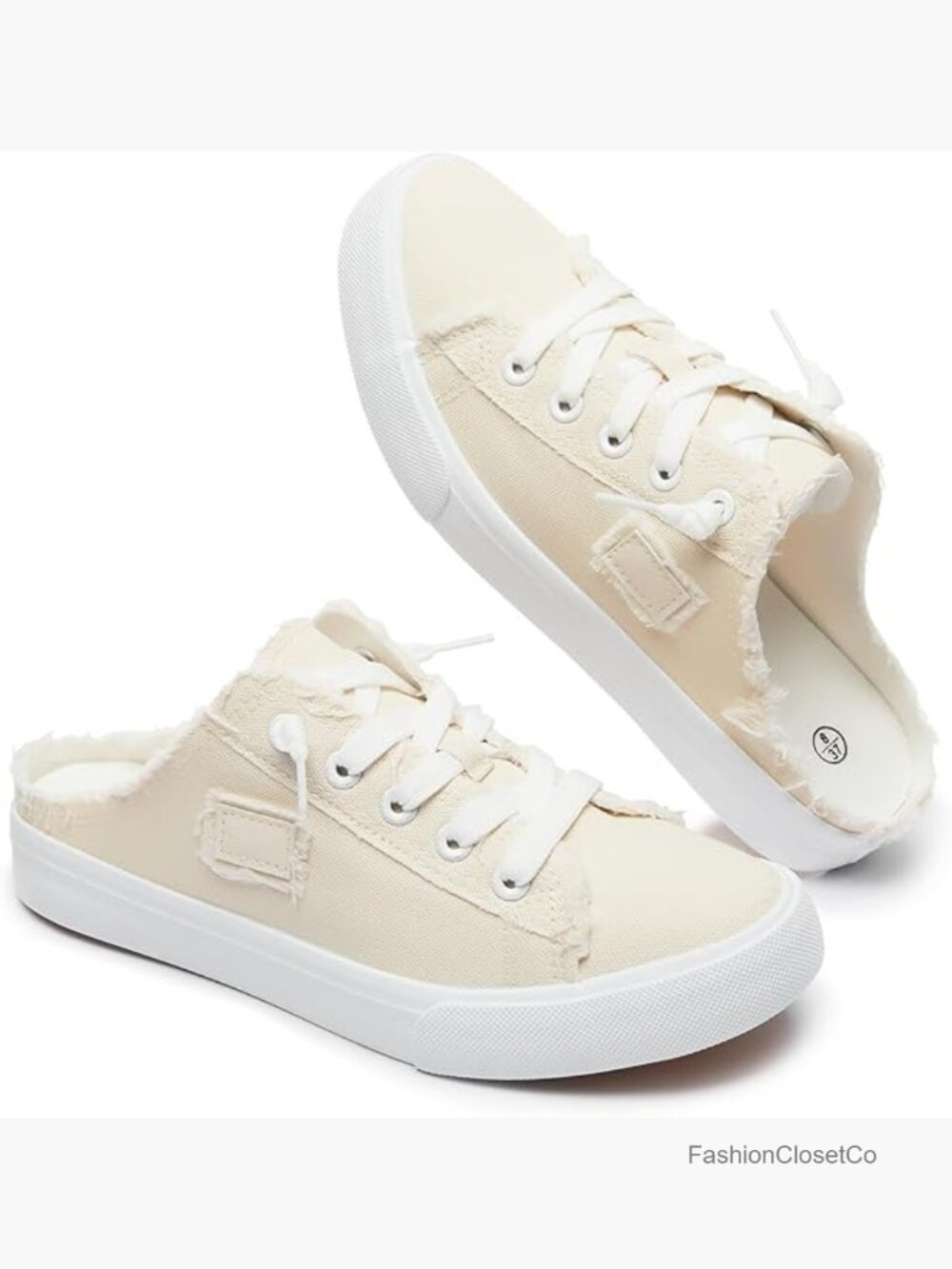 Canvas Slip On Sneakers Mules Loafers Backless Casual Shoes Comfortable Non Slip